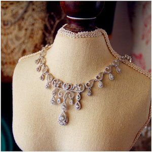 Stunning Crystal Necklace Set, Cubic Zirconia